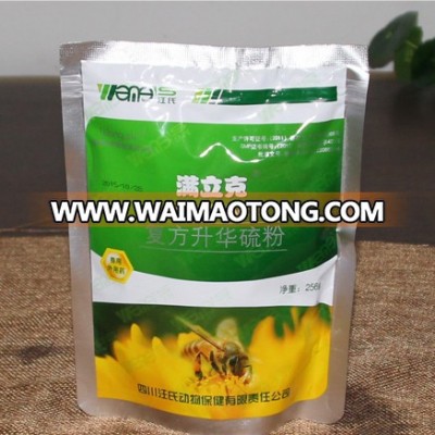 Beekeeping medicine powder for bees---Manlike Compound Sulfur Sublimatum Powder acaricide for killing tropilaelaps mites